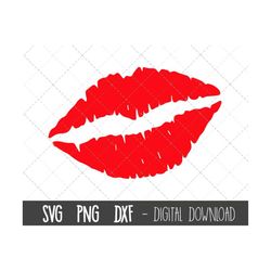 Red Lips svg, lips svg, valentine svg, red lips png, love svg, png, dxf, red lips clipart, valentine svg cricut silhouet