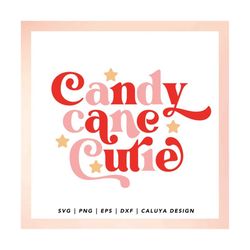 Candy Cane Cutie SVG | Boho Christmas SVG, Retro Christmas SVG, Baby Christmas svg, First Christmas svg | Kids Christmas