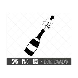 champagne bottle svg, champagne bottle pop svg, celebration svg, cork pop vector, wine svg, party png, bottle silhouette