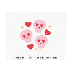 Valentines Day SVG | Valentine Skull SVG | Pink Skull svg | Valentine Libbey Can wrap svg | Retro Skull svg | Cricut, Ca