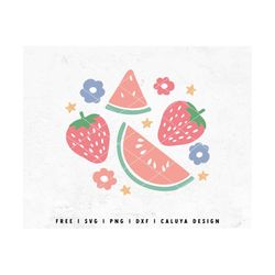 Strawberry SVG | Watermelon SVG | Cute Fruits svg | Pastel Fruits svg | retro flower svg | Libbey can Wrap svg | Cricut,