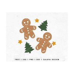 Cute Gingerbread Man SVG | Cute Christmas SVG | Libbey Can Wrap svg | Christmas Tree svg | Christmas Glass Can Wrap Cric