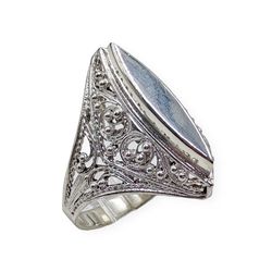 Ring Marquis, code 12160MM, completely 925 sterling silver filigree