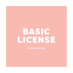 Basic Commercial License for SVG cut file from Caluya Design