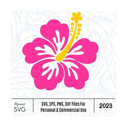 Hibiscus Svg, Hibiscus Clip Art, Hawaiian Flower Svg