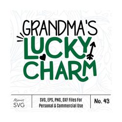 Grandma's lucky charm Svg, - St Patricks shirt svg, St Patrick's Day SVG