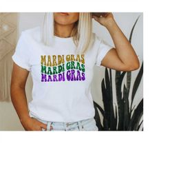 Glitter Mardi Gras T-shirt, Cute Mardi Gras 2023 Shirt, Louisiana Shirt, Parade Krewe Shirts, New Orleans Tee, Carnival