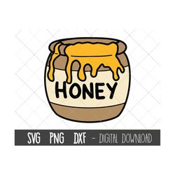 Honey pot SVG, honey svg, honey pot clipart png, bee svg, bee honey svg, dxf, honey jar svg, honey pot cricut silhouette