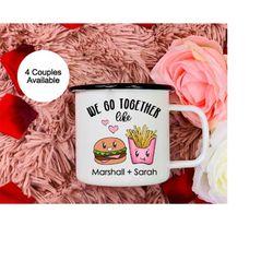 Personalized Couple Mug, We Go Together Like Milk And Cookies Coffee Cup, Funny Coffee Mug,Valentine's Day Mug,Valentine