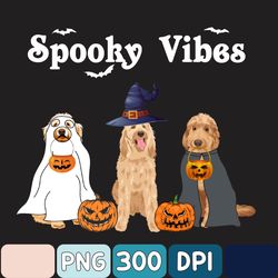 Golden Doodle Ghost Dogs Png, Halloween Dog Png, Golden Doodle Mom Png, Spooky Dog Png, Spooky Vibes Png, Sublimation