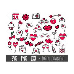 Valentine's day svg bundle, I love you svg, valentine svg, valentine clipart, Heart svg, heart silhouette, valentine hea