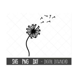 Dandelion SVG, dandelion cut file, dandelion clipart, flower SVG, flower clipart, dandelion art, dandelion cricut silhou
