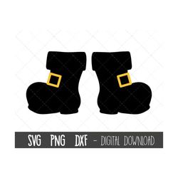 Santa Boots SVG, santa svg, holiday clipart, christmas svg, black santa boots svg, santa boots cut file, cricut silhouet