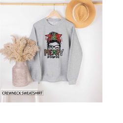 Crewneck Sweatshirt, Merry Mama, Family Matching Sweater, Holiday Sweatshirts, Mommy, Motherhood, Nana Gigi Grandma, Noe