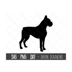 boxer svg, dog svg, boxer silhouette, boxer outline png, boxer dog svg, boxer clipart, dog pet png, dxf, cricut silhouet