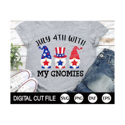 July 4th with My Gnomies, Fourth of July Svg, Merica Svg, Gnome Svg, Memorial day, Independence day, 4th of July Svg, Sv