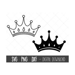 Crown SVG, King svg, queen svg, tiara svg, crown clipart, crown png, princess crown svg, birthday crown svg, cricut silh