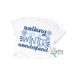 Walking in a Winter Wonderland SVG | Christmas Digital Cut File for Cricut or Silhouette