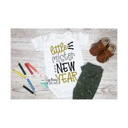 Little Mister New Year SVG | Boy's New Year's Eve SVG Digital Cut File for Cricut or Silhouette