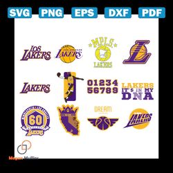 Los Angeles Lakers Bundle Svg, Sport Svg, Los Angeles Lakers Svg, Los Angeles Lakers Logo Svg, Los Angeles Lakers Fan Sv