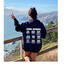 Angel Number Sweatshirt Inspirational Hoodies for Women Tumblr Hoodie Trendy Aesthetic Hoodie Quote Sweatshirt, Words On