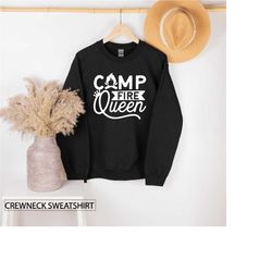 crewneck sweatshirt, camp fire queen, wild life sweatshirts, campfire sweater, mountain, outdoor lover gift, camping swe