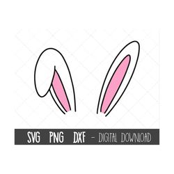 Bunny ears SVG, Easter svg, easter svg, bunny png, rabbit clipart, easter bunny outline, easter sunday cricut silhouette