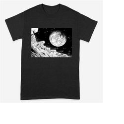 saitama in space graphic t-shirt | graphic t-shirt, graphic tees, soft style shirt, vintage shirt, vintage graphic tees,