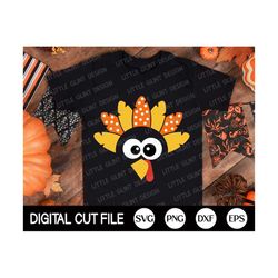 Turkey Face SVG, Thanksgiving Svg, Turkey Svg, Turkey Day Clip Art, Autumn, Fall Svg, Kids Thanksgiving Shirt, Svg Files