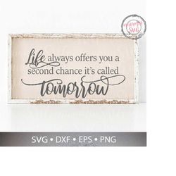 Life Always Offers You A Second Chance Svg, Life Quote Svg, Inspirational Svg