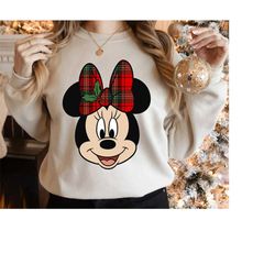 Disney Minnie Mouse Christmas Bow Holiday T-shirt, Disneyland Christmas Matching Family Shirts, Christmas Squad, Minnie