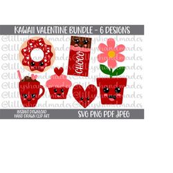 Kawaii Valentines Day Svg, Valentine Clipart, Valentines Day Png, Valentine Svg Valentine Png, Kawaii Valentines Clipart