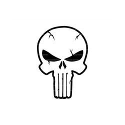 Cracked Skull Svg, Skeleton Svg, Halloween Svg. Vector Cut file Cricut, Silhouette, Pdf Png Eps Dxf, Decal, Sticker, Vin