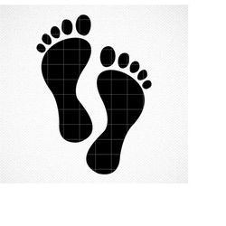 Footprints SVG, Footprint svg Feet svg Beach svg Summer SVG, Footprint silhouette Foot svg Handprint svg Foot print SVG