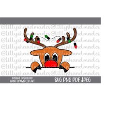 Reindeer Svg, Reindeer Face Svg, Reindeer Monogram Svg, Reindeer Head Svg, Reindeer Png, Cute Reindeer Svg, Christmas Sv