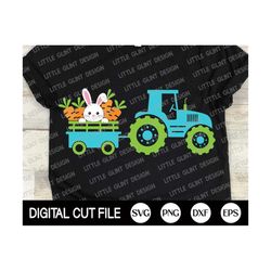 Bunny In Tractor svg, Easter Svg, Happy Easter Svg, Easter Bunny, Easter Carrot, Easter Svg For Kid, Dxf, Svg Files For