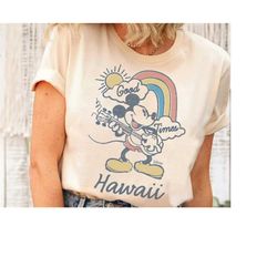 Disney Mickey Mouse Good Times Hawaii T-Shirt, Mickey and Friends, Magic Kingdom, Walt Disney World, Disneyland Family M