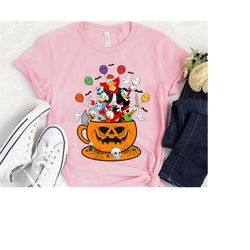 Disney Halloween DuckTales Pumpkin Teacup Shirt, Scary Mickey Balloon Halloween Shirt, Disneyland Family Matching Shirts