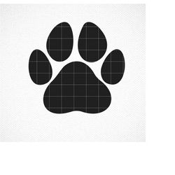 Pawprint SVG File, Instant Download for Cricut or Silhouette, Dog Paw Svg, Cat Paw Svg DXF File, PNG Clipart, Vinyl Cutt