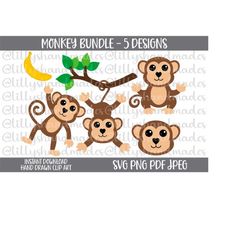 Monkey Svg, Monkey Png, Monkey Clipart, Monkey Vector, Baby Monkey Svg, Cute Monkey Svg, Baby Monkey Png, Monkey Svg Fil