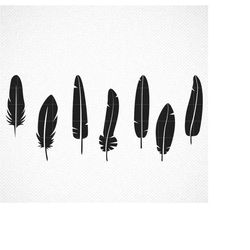 Feather SVG, Feathers SVG, Feather Clipart, cricut, Feather silhouette files , SVG Feathers,commercial use,Boho Feathers