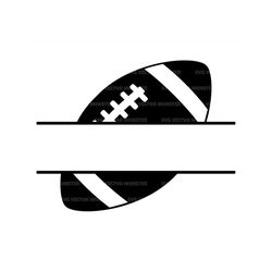 American Football Monogram Svg, Rugby Ball Svg, Split Name Monogram Svg. Vector Cut file for Cricut, Silhouette, Pdf Png