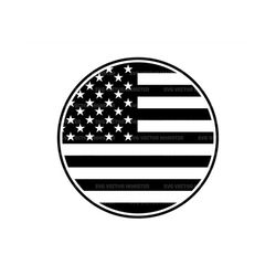 American Flag Svg, USA Flag Svg, Circle Monogram Svg, 4th of July Svg. Vector Cut file Cricut, Silhouette, Pdf Png Dxf,