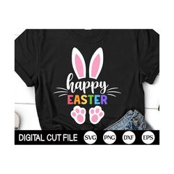 Happy Easter Svg, Kids Easter SVG, Cute Bunny Ears, Easter Egg, Happy Easter Png, Kids Easter Shirt, Svg Files For Cricu