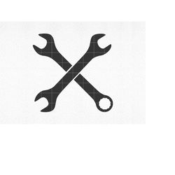 Crossed Wrenches SVG, Crossed Wrenches png, Instant Download, Crossed Tools svg, Crossed Spanners svg, png, dxf, eps, Wr