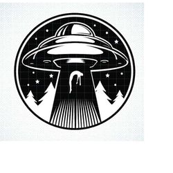Alien Abduction SVG, Alien Clip Art, UFO Clipart, Space Alien svg,  Cricut, Alien Cut File, Vector Alien svg,  Silhouett