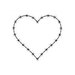 Barbed Wire Heart Frame Svg, Barb Wire Wreath Svg, Fence Svg. Vector Cut file for Cricut, Silhouette, Pdf Png Eps Dxf, D