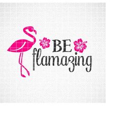 Flamingo SVG, Be Flamazing SVG, Summer SVG, Digital Download, Cricut, Silhouette, Glowforge, svg, png, flamingo quote sv