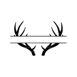 Antler Monogram Svg, Deer Antlers Svg, Split Name Frame Svg. Vector Cut file Cricut, Silhouette, Pdf Png Eps Dxf, Decal,
