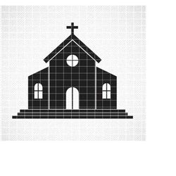 Church SVG, Church Clip Art, Vector Church, Clipart Church, Cricut Church, Cut File, Church Silhouette, Praying svg, dxf